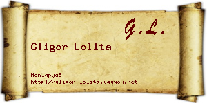 Gligor Lolita névjegykártya